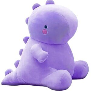 Squishy Soft Purple Dinosaur Embroidered Baby Kid's Plush Toy Stuffed Animal New
